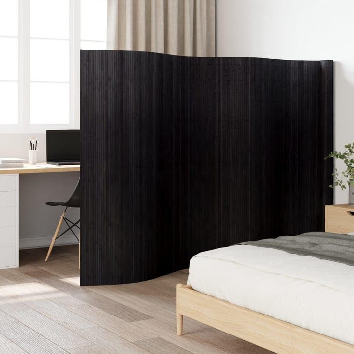 vidaXL Kamerscherm breedte 600 cm hoogte 165 cm bamboe zwart, Huis en Inrichting, Woonaccessoires | Overige, Nieuw, Verzenden