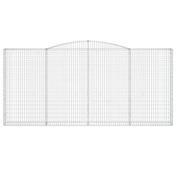 vidaXL Schanskorf gewelfd 400x30x180/200 cm gegalvaniseerd, Verzenden, Nieuw