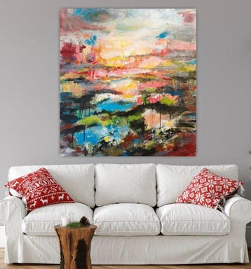 Zoia Vla - Horizon Glow XL, Antiek en Kunst, Kunst | Schilderijen | Modern