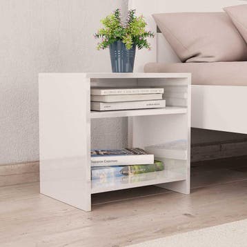 vidaXL Nachtkastjes 2 st 40x30x40 cm bewerkt hout wit, Verzenden