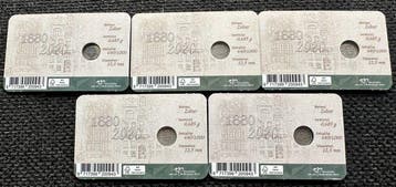 Nederland. Coincard 5 Cent 1850 140 Jaar Schulman b.v., Postzegels en Munten, Munten | Nederland