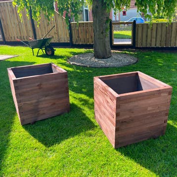 Vierkante, bomen plantenbakken van hout tot 1m x 1m x 1m !, Verzenden, Minder dan 60 cm, Vierkant, Nieuw