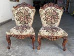 Fauteuil (2) - Hout, Textiel - Luigi XV-fauteuils