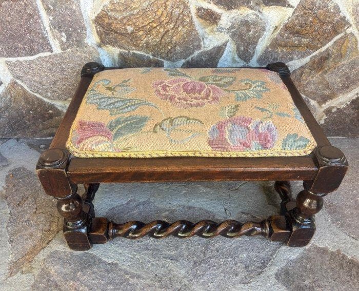 Tabouret - Noyer - Tabouret ancien, Antiquités & Art, Antiquités | Autres Antiquités