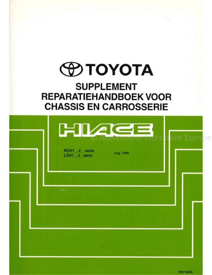 1999 TOYOTA HIACE CHASSIS & CARROSSERIE (SUPPLEMENT), Autos : Divers, Modes d'emploi & Notices d'utilisation