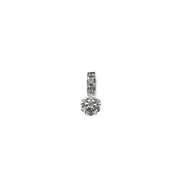 Witgouden ZINZI hanger met diamant; 0,09 ct., Handtassen en Accessoires, Ophalen of Verzenden, Gebruikt, Goud, Overige merken