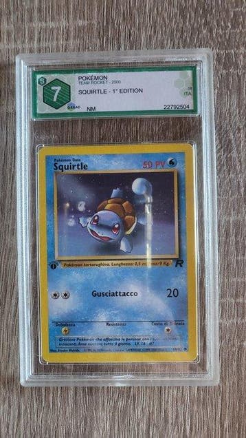 Pokémon - 2 Graded card - Squirtle, Dark Vaporeon team, Hobby & Loisirs créatifs
