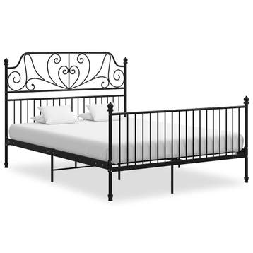 vidaXL Bedframe metaal zwart 140x200 cm, Verzenden, Nieuw