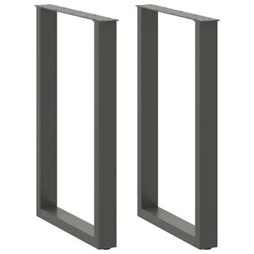 vidaXL Bartafelpoten 2 st U-vormig 60x(90-91)cm staal, Huis en Inrichting, Verzenden, Nieuw
