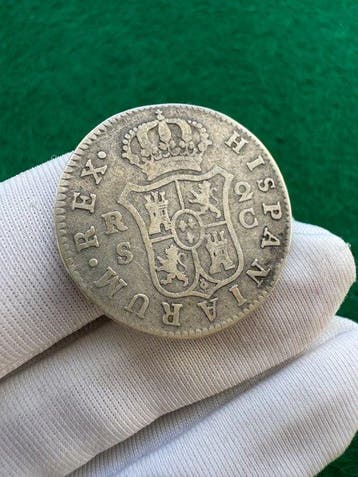 Spanje. Carlos III. 2 Reales 1788 Sevilla C (Zonder