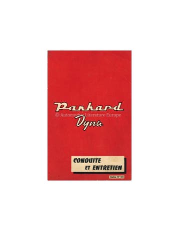 1958 PANHARD DYNA INSTRUCTIEBOEKJE FRANS, Ophalen of Verzenden