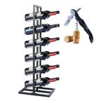 Lendo Online Porte-bouteilles Vin 12 Bouteilles Métal Noir