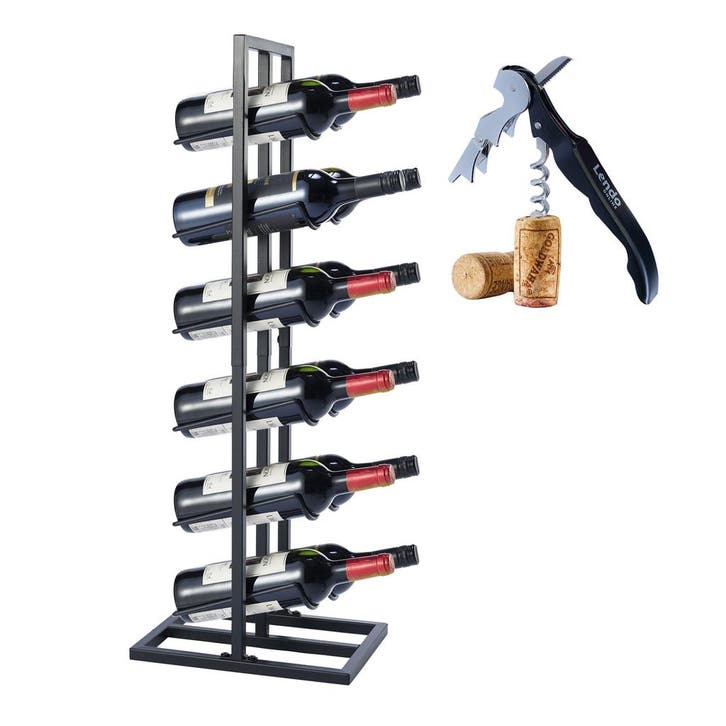 Lendo Online Porte-bouteilles Vin 12 Bouteilles Métal Noir, Maison & Meubles, Accessoires pour la Maison | Porte-bouteilles