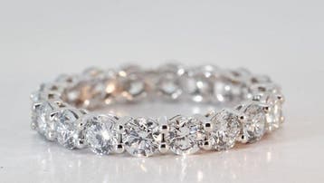 Zonder minimumprijs - Ring - 14 karaat Witgoud - 2.96ct. tw.