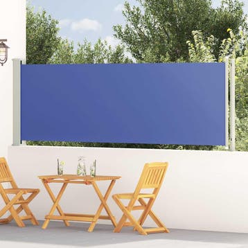 vidaXL Tuinscherm uittrekbaar 117x614 cm blauw, Verzenden, Nieuw