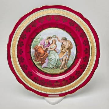 Josef Kuba - Antique Royal Vienna Style - Bord - Porselein
