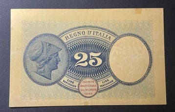 Italië. - 25 Lire - 1923 - Gigante BS 22A