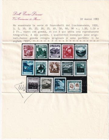Liechtenstein 1930 - Gevarieerde onderwerpen Volledige serie
