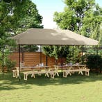 vidaXL Partytent Taupe 292 x 580 x 315 cm Oxford Stof, Verzenden, Nieuw