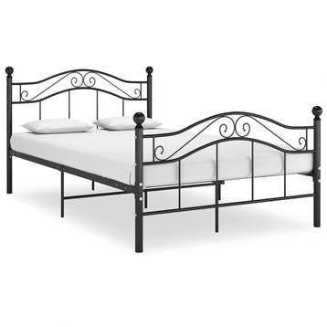 vidaXL Bedframe metaal zwart 120x200 cm, Verzenden, Nieuw