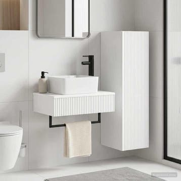 vidaXL Badkamermeubel Set 2 st Wit 33 x 34,5 x 100 cm, Maison & Meubles, Tables | Coiffeuses, Verzenden