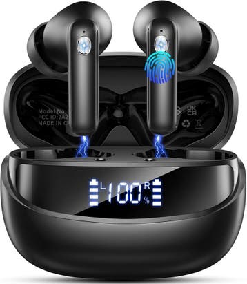 Oortjes draadloos - Met bluetooth - USB C - IP7 - Zwart, Verzenden, Nieuw