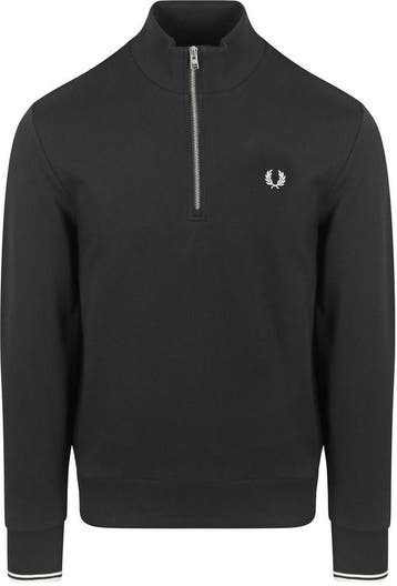 Fred Perry Half Zip Trui Zwart maat Maat 52/54 (L) Heren, Kleding | Heren, Truien en Vesten, Maat 52/54 (L), Verzenden, Zwart