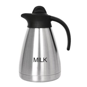 Isoleerkan met schroefdop en opschrift milk | 1L |  23(h) x, Verzenden