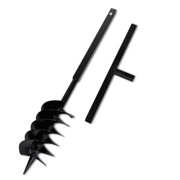 vidaXL Grondboor met handvat en schroefkop 150 mm (zwart), Tuin en Terras, Verzenden, Nieuw