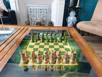 Dominique Kleiner - HERMÈS – Vert Émeraude – Échiquier dArt