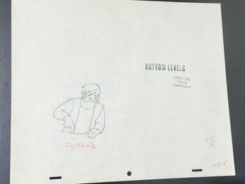 Tintin - 1 Originele productietekening - Kapitein Haddock -, Nieuw in verpakking