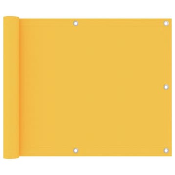 vidaXL Balkonscherm 75x600 cm oxford stof geel, Tuin en Terras, Verzenden, Nieuw