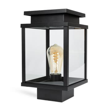 Tuinverlichting Modern Leicester Sokkellamp Zwart 30cm, Verzenden, Staande lamp, 50 tot 250 watt, Nieuw
