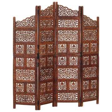 vidaXL Kamerscherm 4 panelen handgesneden 160x165 cm, Verzenden, Nieuw