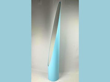 Vloerspiegel- Lipstick - PVC - Azurblauwe kleur