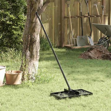 vidaXL Tuin Egaliseer Riek Zwart 45 x 25 x 200 cm, Tuin en Terras, Verzenden, Nieuw