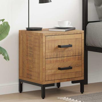 vidaXL Nachtkastjes 2 st 36x30x45 cm massief grenenhout, Huis en Inrichting, Verzenden, Nieuw