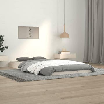 vidaXL Bedframe massief grenenhout wit 100x200 cm, Verzenden, Nieuw