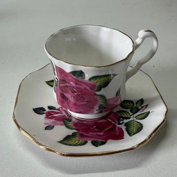 Koffie- en theeservies (12) - Beenderporselein - High Tea -