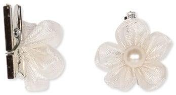 Deco clip bloem Wit 6 stuks, Maison & Meubles