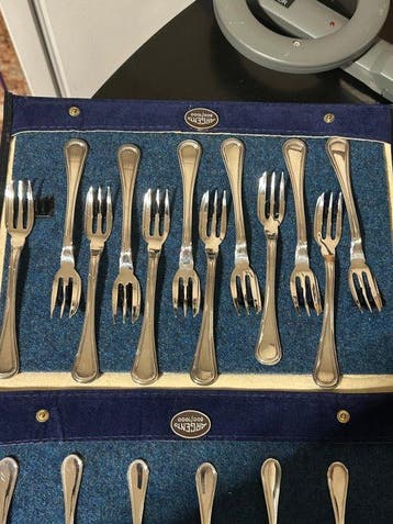 greggio - greggio - Serveergerei (6) - .800 zilver -, Antiek en Kunst