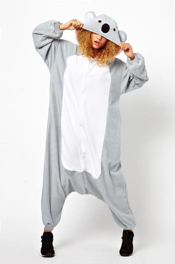 KIMU® Onesie Koala Pak 152-158 Koalapak Kostuum Grijs Beer K, Ophalen of Verzenden, Nieuw