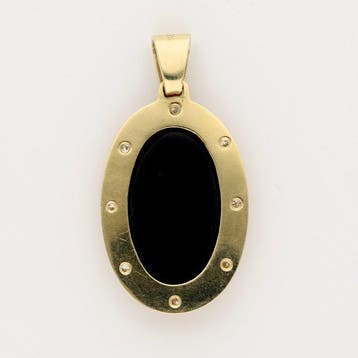 Pendentif - 14 carats Or jaune - Diamant - opale