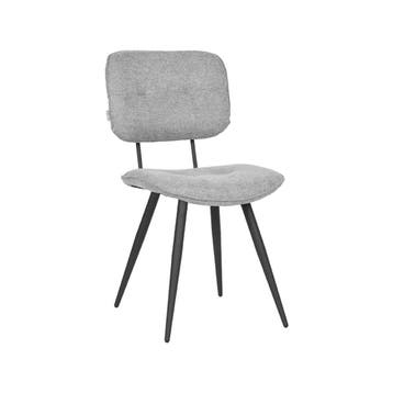 Stoel Lux | Zinc | Weave | Zwart Metalen Frame | 2 stuks, Verzenden
