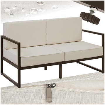 Tuin-loungebank Comosa, 2-zits, ultradikke kussens, Tuin en Terras, Verzenden, Nieuw