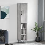vidaXL Hoge kast 34,5x34x180 cm bewerkt hout grijs sonoma, Verzenden, Nieuw