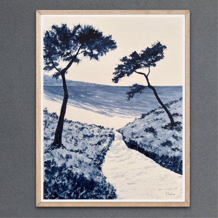 frederic Cadiou - Entrée de plage, Antiquités & Art, Art | Peinture | Moderne