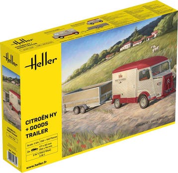 Heller 50331 Citroen HY + Goods Trailer Bouwpakket Schaal, Verzenden, Nieuw, Overige typen, Overige merken