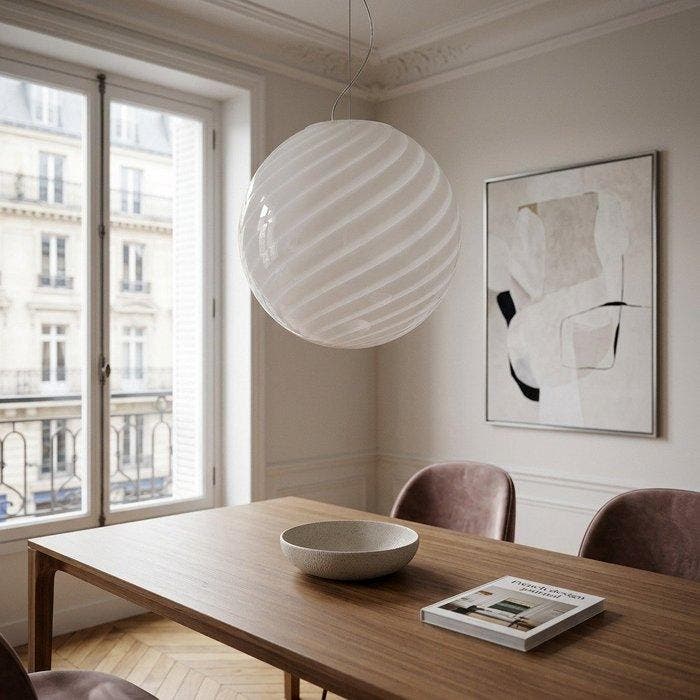 Lampe à suspendre - Verre - Lustre suspendu de 40 cm, Antiek en Kunst, Antiek | Verlichting