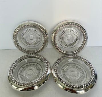 Sterling Japan - Onderzetter (4) - .925 zilver -, Antiek en Kunst, Antiek | Zilver en Goud